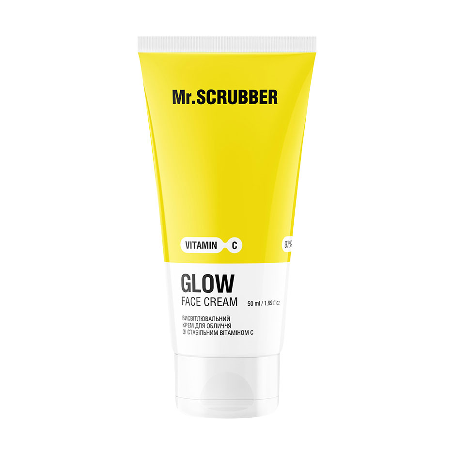 Висвітлювальний крем для обличчя Mr.Scrubber Vitamin C Glow Face Cream зі стабільним вітаміном С, 50 мл
